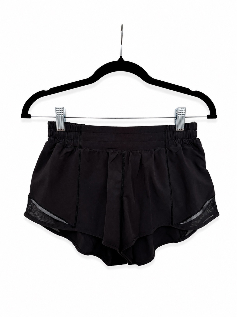 Lululemon Black Mesh Running Shorts Size 6